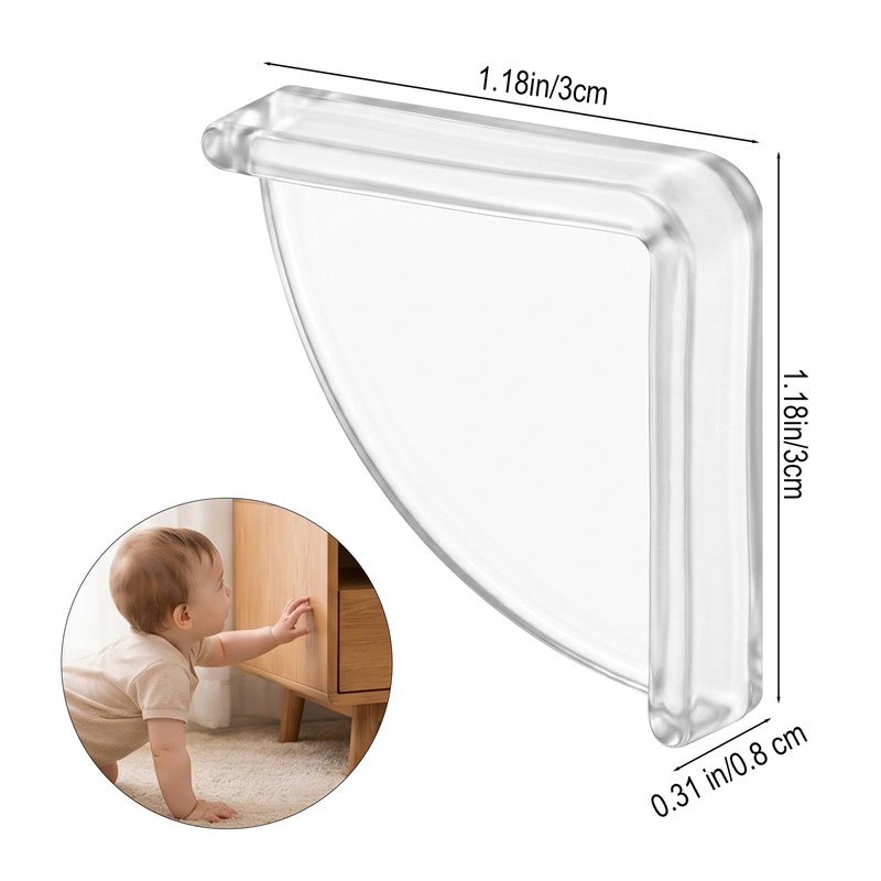 10 Pcs Corner Protectors, Clear Table Protectors, Furniture Corner Guards,