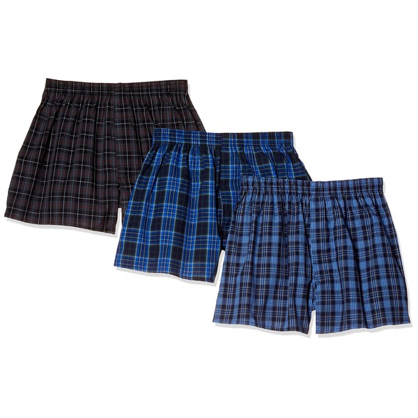 B Bui Di RT301S-3P Men's Trunks, Front Opening, 3-Piece Set, Assorted Set, Loose Fit, 3 Pieces, 100% Cotton, All Seasons, assorted