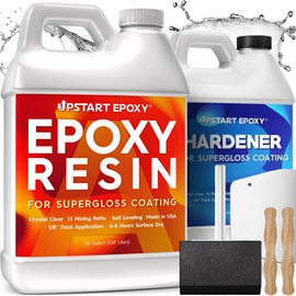 Upstart Epoxy Resin DIY Kit 1 Gallon - Clear 2 Part Epoxy Formulation for Wood Making - Casting Resin for Countertop,Table Tops, Arts and Crafts, Furniture, Made in USA