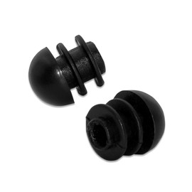 Flyshop 1/2", 13 mm Round Tube Inserts Plastic Plugs Chair Leg Furniture Glides for Stool Leg Black Pipe Tubing End Caps, 10 Pcs