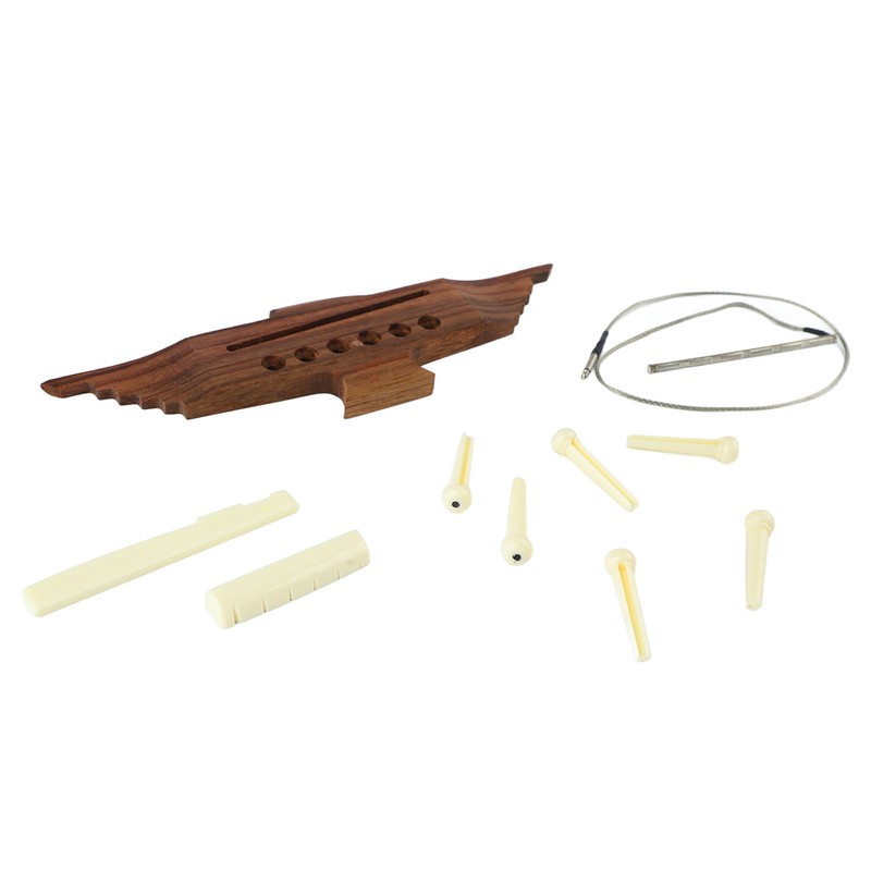 10PCS 6 String Acoustic Guitar Bridge Rosewood Set Musical Instrument