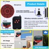 Solar Outdoor Motion Sensor Alarm, 13 Sounds & 360° Motion