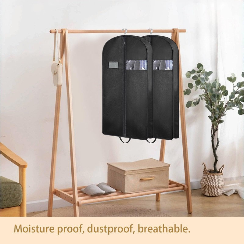 43" Garment Bags for Travel,Garment Bags for Hanging Clothes,Transparent Window,Card