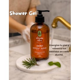 OLEUM VITAE Kit Cuidado de la Piel con Aceites Esencials de Romero y Menta. Hidratación Profunda. 4 pzas