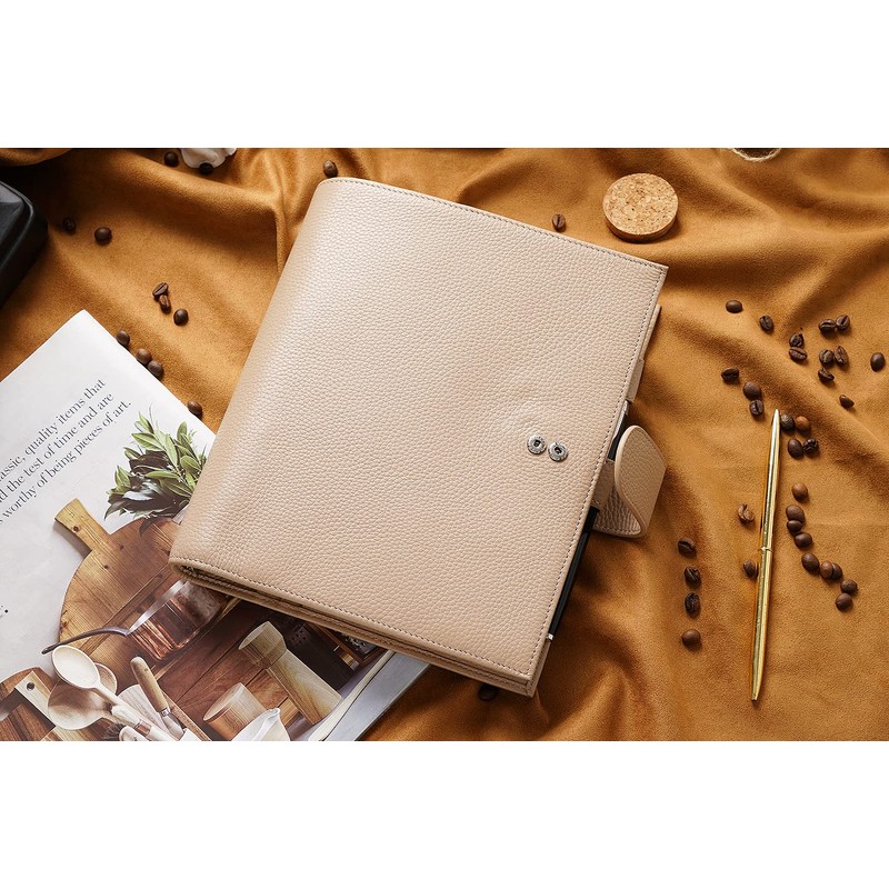 Moterm A5 Luxe Rings Planner - Genuine Leather Binder Organizer