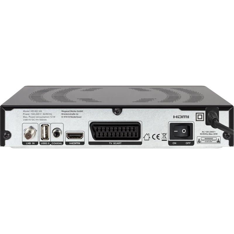 Megasat Satellite Receiver HD 601V4 Black