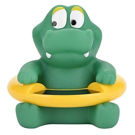 Termómetro PC + Resin Baby Time, Termómetro de Agua para Baño de bebé de Temperatura del Agua, para Bañera de bebé (cocodrilo verde)