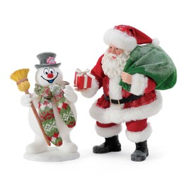 Department 56 Possible Dreams Santa Frosty The Snowman Figurine, 10 Inch, Multicolor