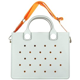 EVA Waterproof Beach Bag for Women - Lightweight Sand-proof Shoulder Tote, Quick-Dry for Pool Swim Gym Travel, 10.9×8.5×3 Inches, Multi-Color (Gray)