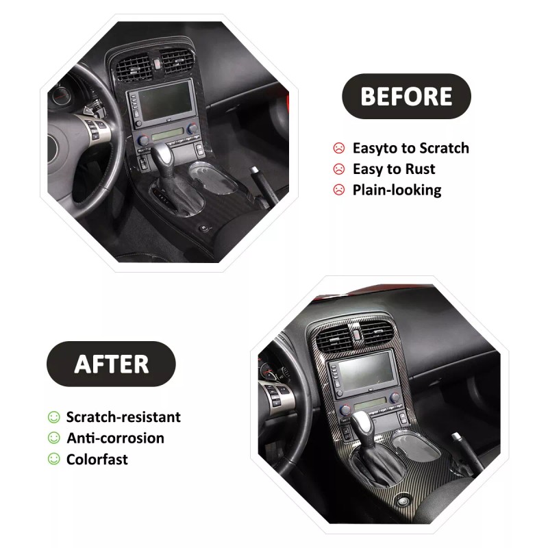 Unbranded ABS Carbon Fiber Interior Center Console Trim Cover For