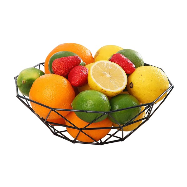 MEETOZ Metal Wire Fruit Bowl,Openwork Fruit Basket for Fruit Snack