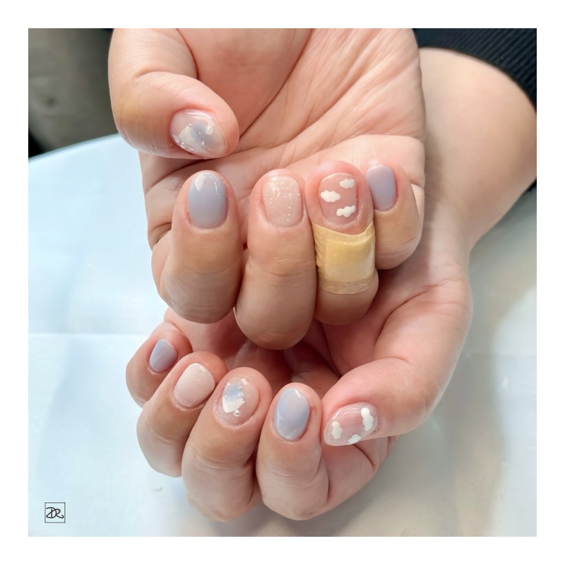 Dara Beauty 2024 March Art of the MonthSee-through Cloud Nail❣