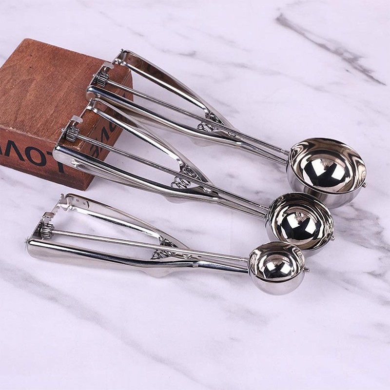 Cookie Scoop Set,3 PCS Stainless Steel Ice Cream Scoop,Ice Cream