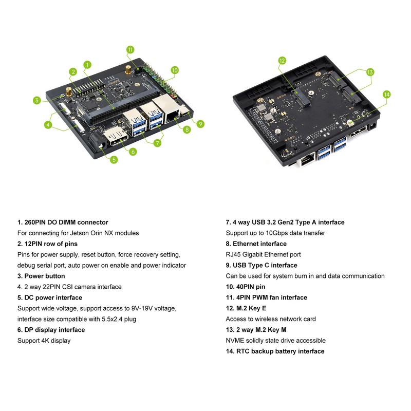 NX Development Board Based On for Jetson Orin NX Precise