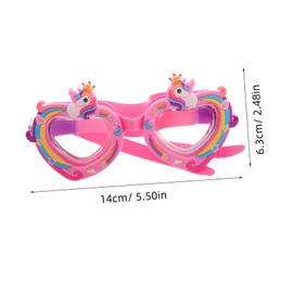 GANAZONO Swim Goggles with UV and Seal Soft Frame Unicorn Design for Pool and Activities