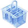 SPARES2GO Cutlery Basket Cage for Indesit Dishwasher (Light Blue)