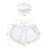 CVFRTT 1 Half Apron, 1 Maid Hat, White Apron, Maid
