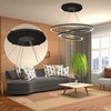 2 Pieces PU Ceiling Medallion Decorative Ceiling Fan Medallion Round