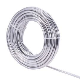BENECREAT Total Length 32.8 ft (10 m) Wire Diameter 0.2 inch (5 mm) Silver Aluminum Wire, Decoration Making, Gardening, Figurine Making, Florist Decoration, Crafts, Secondary Materials, Crafts