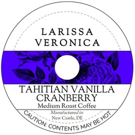 Tahitian Vanilla Cranberry Medium Roast Coffee (Single Serve K-Cup Pods) (Gourmet, Naturally Flavored, Whole Coffee Beans) (12 pods, ZIN: 575736) - 2 Pack