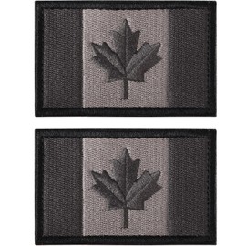 WYNEX Canadian Flag Embroidered Patch,Canadian Maple Leaf National Emblem with Hook N Loop for Tactical Backpacks Vest