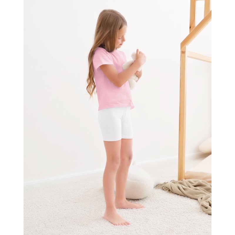 Auranso - Pantalones cortos de bicicleta para niñas, transpirables y
