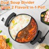 Stariver 6L Electric Hot Pot with Divider - Dual-Flavor Fondue