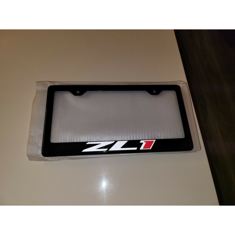 ZL1 Camaro Carbon Fiber License Plate Frame Tag Cover