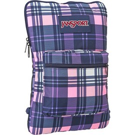 JanSport Superbreak Sleeve Backpack Pink Pansy Preston Plaid One Size