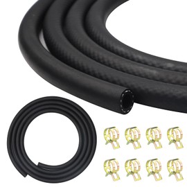 YFLeomry Diameter 8 mm Fuel Hose Kit 3 Metres Petrol Hose with 8 Pieces Hose Clamps Diesel Hose for Lawnmower, Car, Tractor, Small Engines
