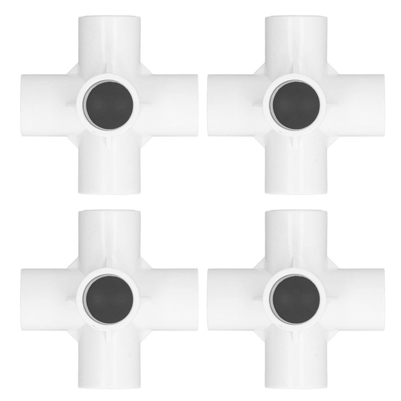 10PCS PVC Plastic Pipe Connector 6 Way Corner Elbow Fittings