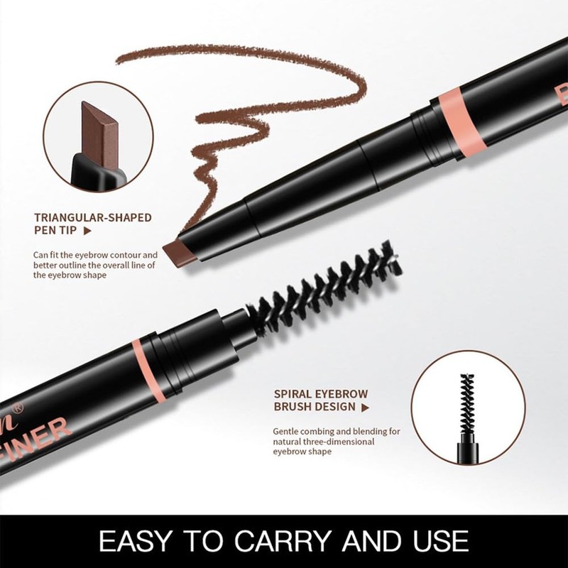 Eyebrow Pencil, Professional Eye Makeup Mechanical Pencil - Retractable Triangle