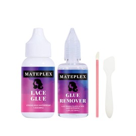 MATEPLEX Lace Wig Glue + Glue Remover Kit for Front Lace Wigs Adhesive,Invisible Hair Glue Bonding Waterproof and Remover Spray，Removes Hair Glue, Double Sided Extension Tape 30 ml