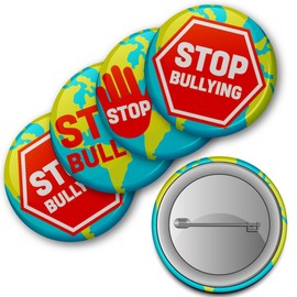 Anti-Bullying Awareness Badge 38mm (Pack of 20 Pin Badges - 38mm) Teachers, Parents, Schools