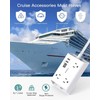Cruise Ship Essentials - Travel Flat Plug Power Bar, Flat