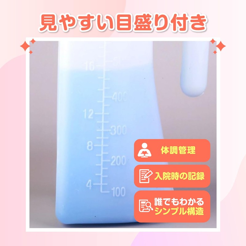 Women Supporting Bottles for Women Urinary Bottle Plastic Pink Nursing