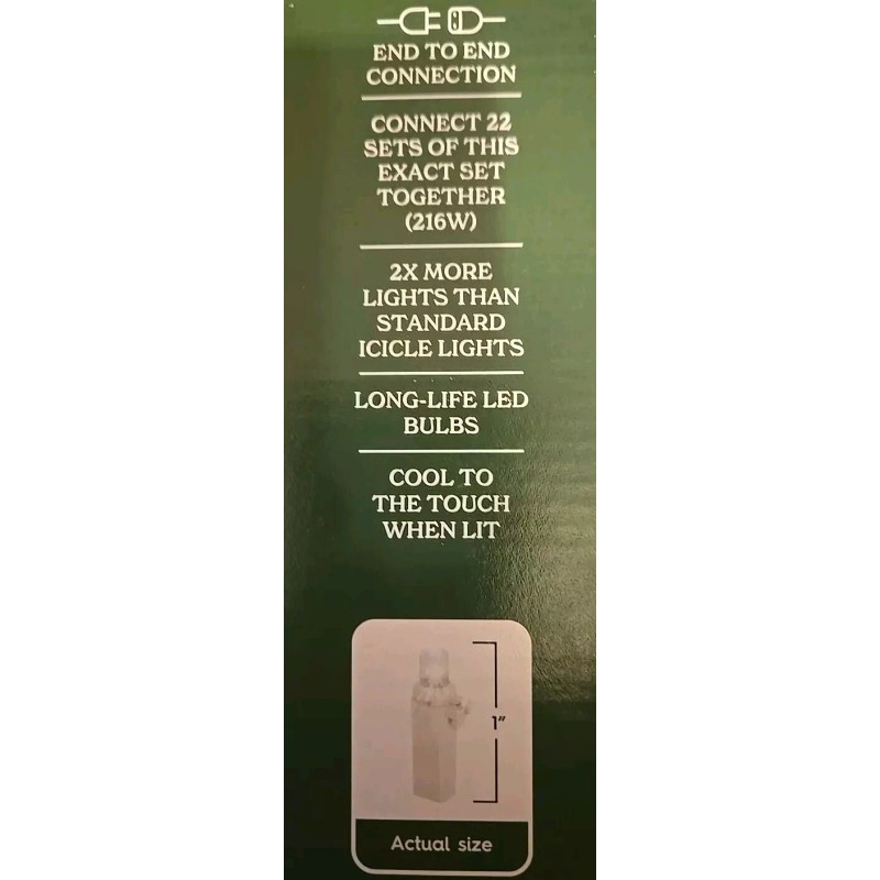 Holiday Time 200-Count Cool White LED High-Density Icicle Occasion Wedding