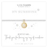 Life Charms My Sunshine gold flower charm bracelet