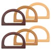 Bag Handles Wooden Pack of 6 D Shape Handbag Handle