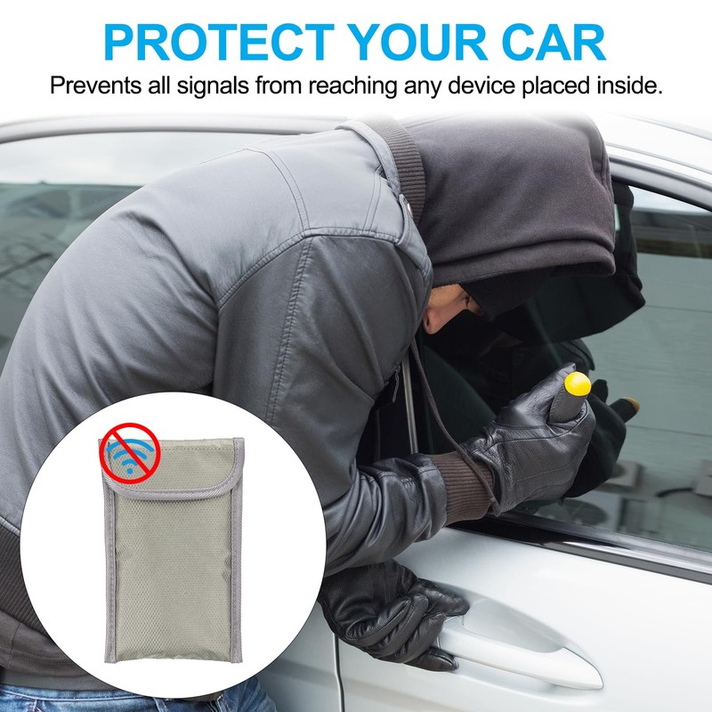 PATIKIL Faraday Bags, 2 Pack 6.5 Inch Signal Blocking Key