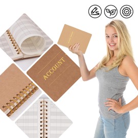 Koogel Accounting Ledger Book, Expense Tracker Notebook A5 Budget Book Bill Tracker Notebook for Home Budget Tracking Business Bookkeeping