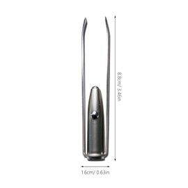 VINTORKY Eyebrow Tweezers with Light, Portable Hair Removal Tool for Women, Precise Design for Eyebrows for Makeup and On the Go