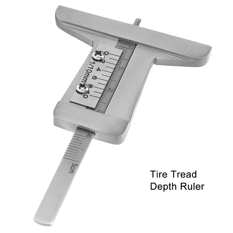 Stainless Steel Tyre Tire Tread Depth Gauge Meter Caliper for