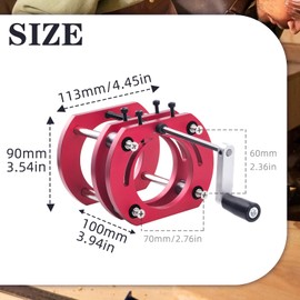 Router Lift Base, 4-Jaw Clamp Milling Lift Router Lift Lifting Height up to 51 mm, Aluminium Alloy Milling Table Lifting System for 64-66 mm Face Milling Device DIY Woodworking Engraving