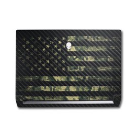 MightySkins Carbon Fiber Skin Compatible With Alienware M17 R5 (2022) Full Wrap Kit - American Camo | Protective, Durable Textured Carbon Fiber Finish | Easy To Apply & Change Styles | Made in the USA