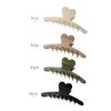 VingTAINE H7862-KHA- Hair Claw Heart, Thin Hair Clip, Hair Accessory,