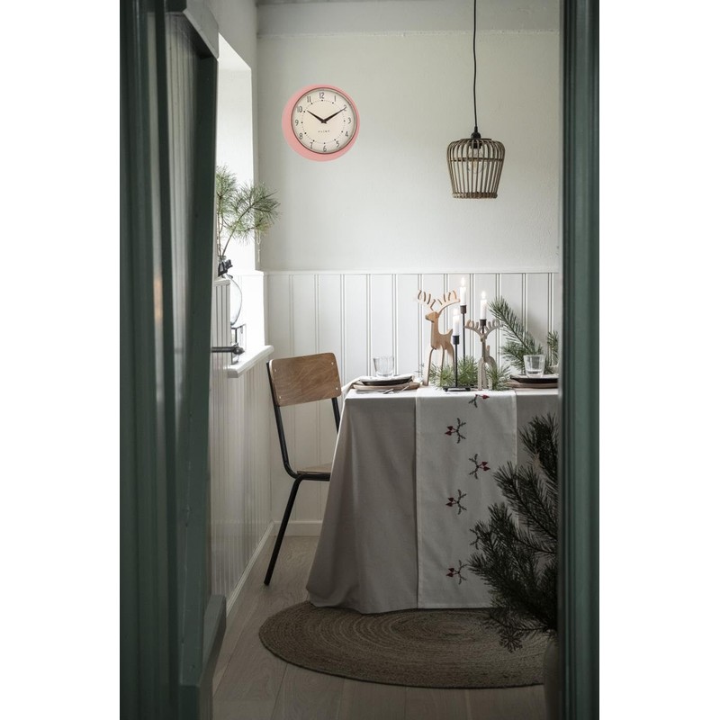 LS-LebenStil Vintage Metal Wall Clock Black 23 cm Kitchen Clock