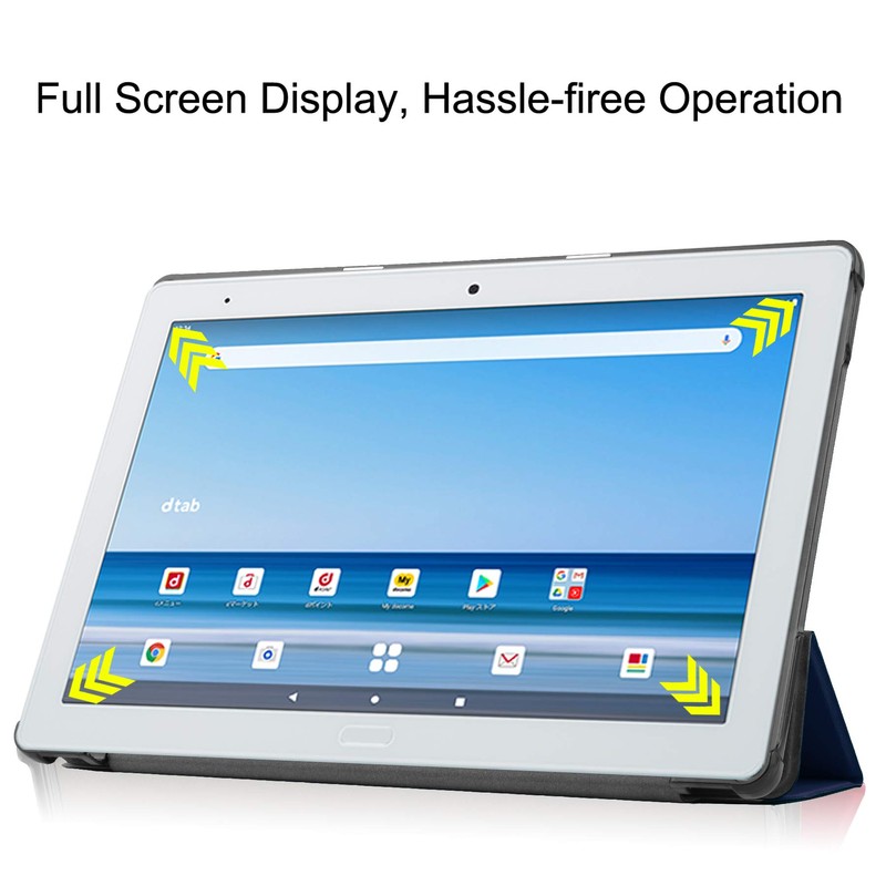 Docomo Dtab d-41A Case, ELMK, Lightweight, Thin, PU Leather, Smart