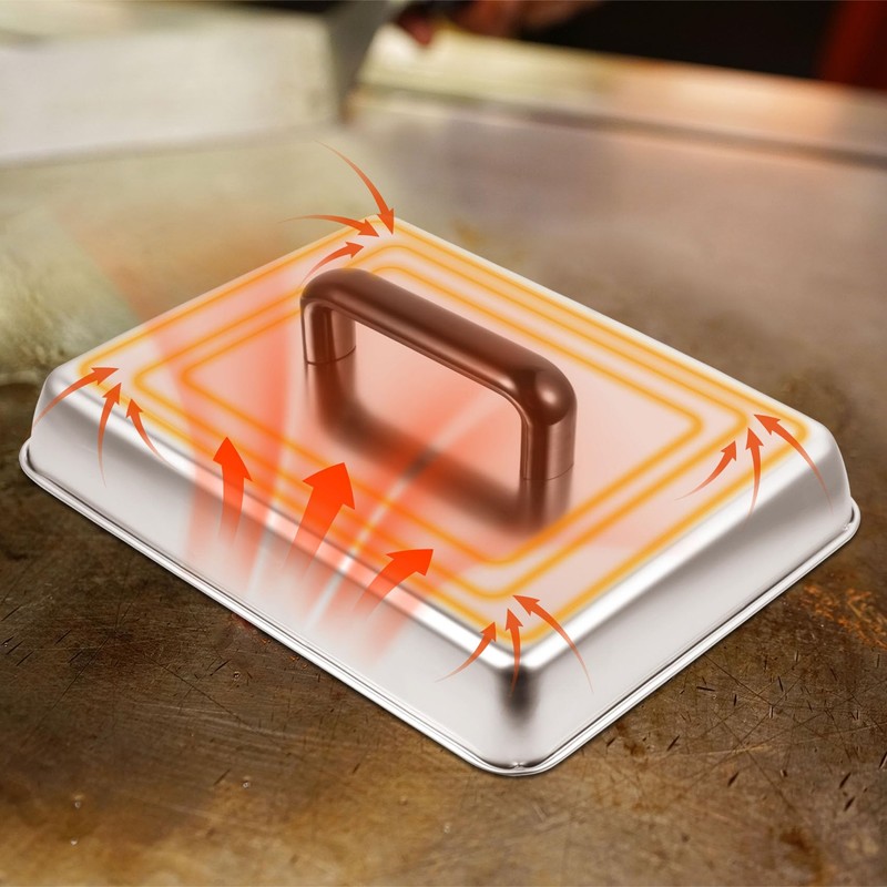 14 Inch Rectangular Melting Dome & Grill Press Kit for