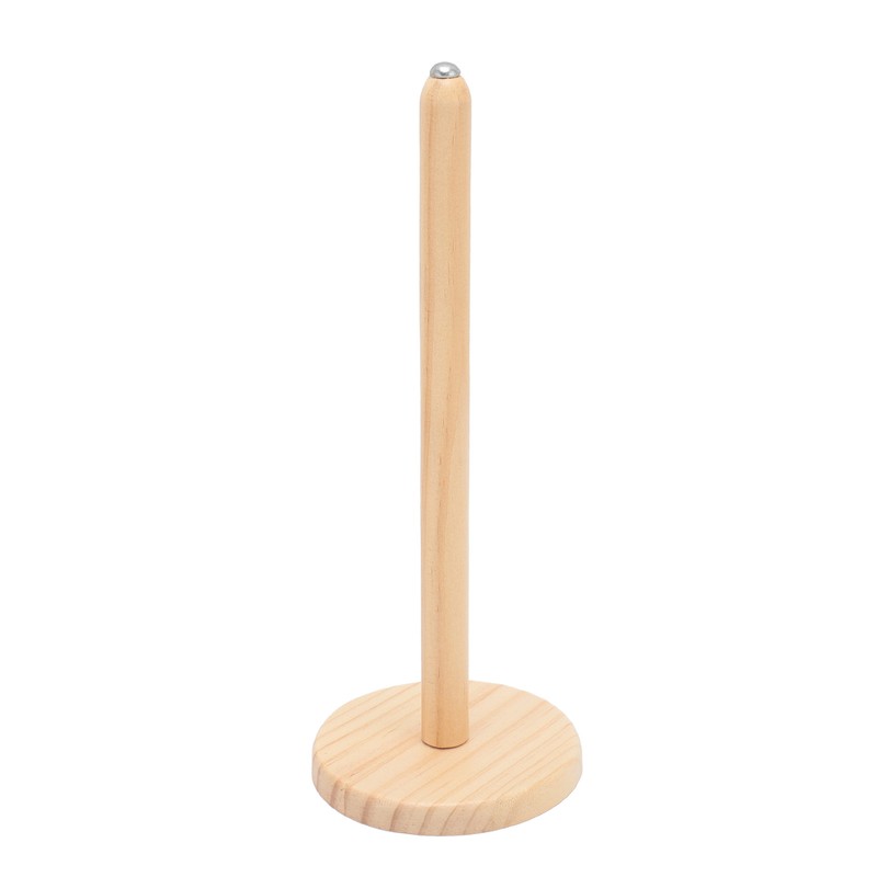 Yarn Holder Easy Installation Stable Structure Rotatable Wooden Yarn Ball